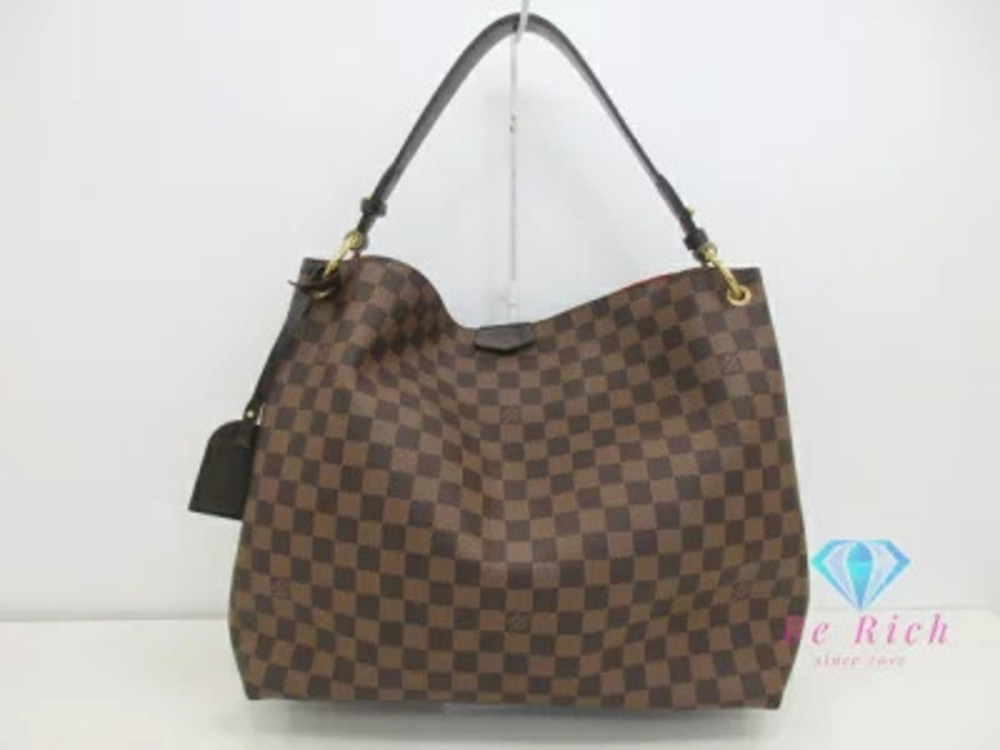 Louis Vuitton Hobo Bag Damier Graceful Ebene Brown LV Tote Handbag